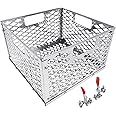 BBQ-PLUS Charcoal Firebox Basket and Smoker Door Clamps for Oklahoma Highland Bandera Longhorn,Charcoal Box,Fire Basket and Latches for Most Offset Smoker Grill,12 W x 12 D x 7.5 H,Stainless Steel