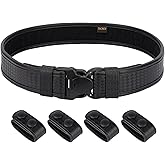 TACNEX 2" Basketweave Duty Belt w/Hook Lining 4 Keepers 1.5" Reversible Inner Belt for Police Law Enforcement Security