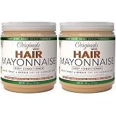 Originals By Africa's Best Hair Mayonnaise Conditioner &ndash; 2 Pack (15 oz Jars) &ndash; Enriched with Herbal Extracts, Egg Protein &amp; Olive Oil for Deep Conditioning &amp; Repair