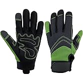 Gardening Gloves for Men and Women, Thorn Proof & Puncture Resistant Working Gloves, Gloves for Safety Work and Gardening, Gardening Gifts, Synthetic Leather Spandex Mechanic with Touchscreen Support