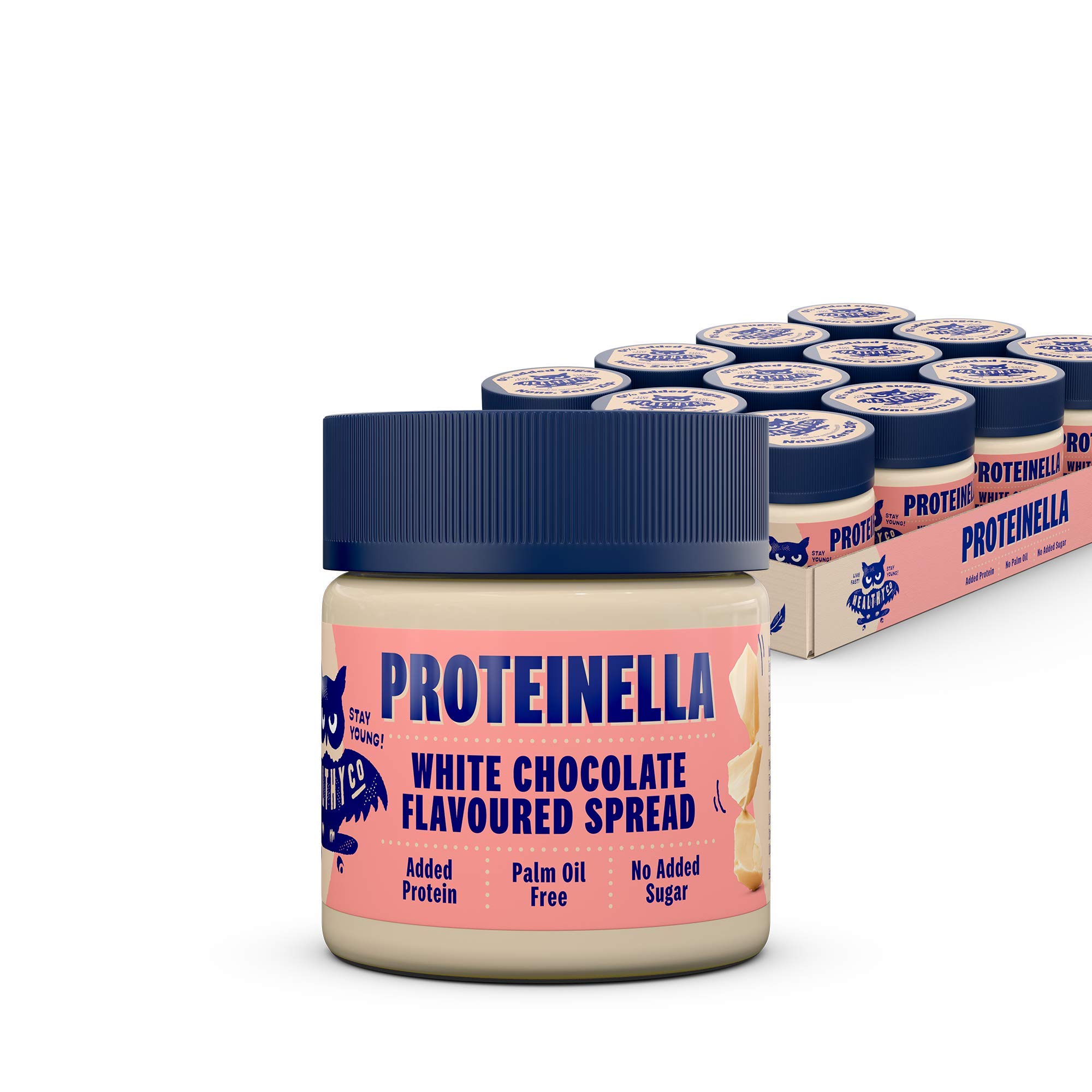 HealthyCo - Proteinella White Chocolate Spread 200g - A Healthy Snack, No Added Sugar, Palm Oil Free and Added Protein