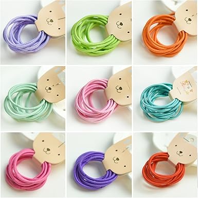 Amazon Com Ecome 100pcs Lots Cute Lovely Kids Girl Elastic Hair