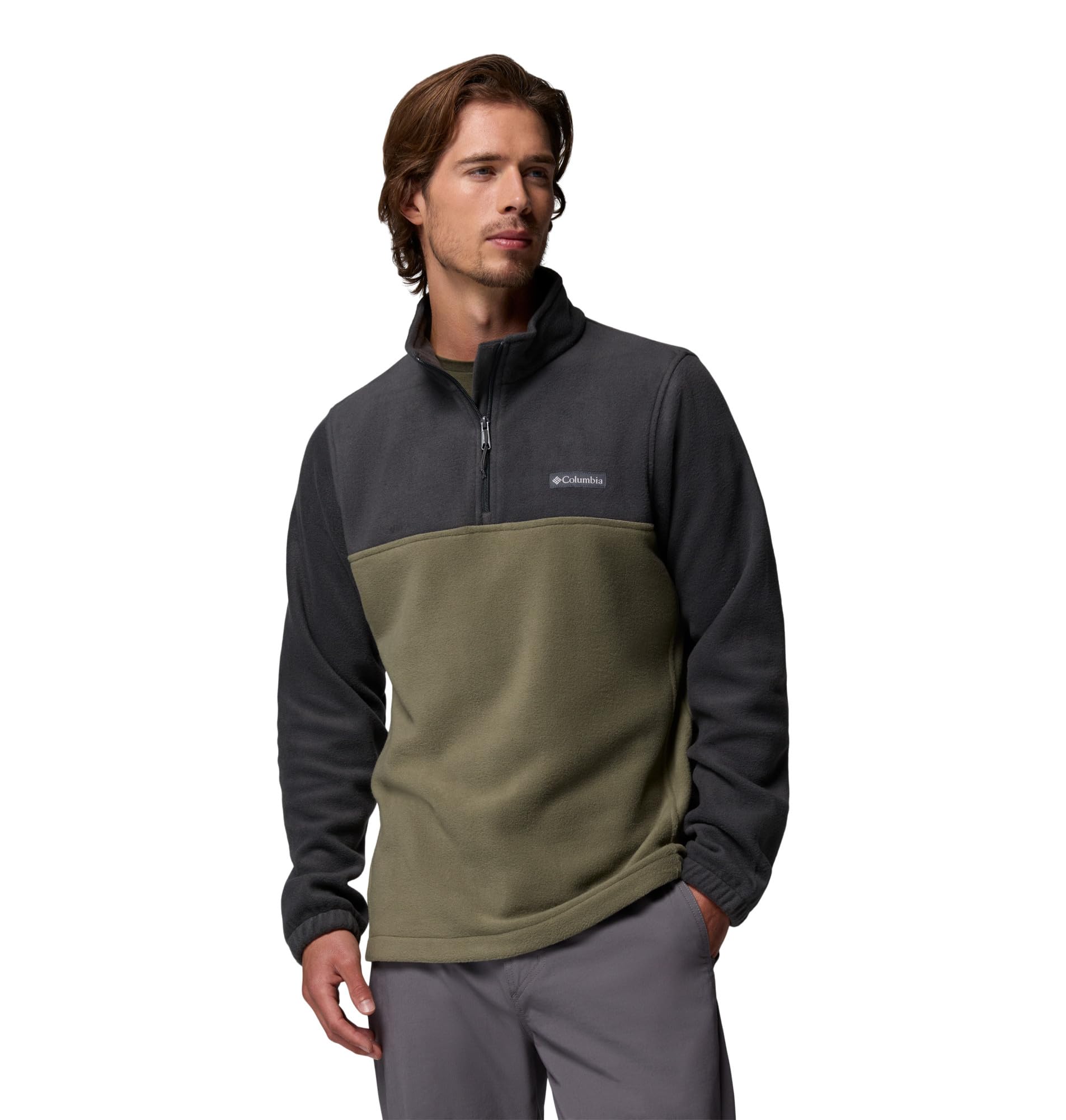 Columbia Steens Mountain - Chaqueta polar para hombre con media cremallera y ajuste clásico