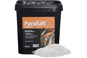CrystalClear ParaSalt Outdoor Pond & Water Garden Rock Salt Crystals, Fish Parasite Control, Beneficial Stress Reducing & Slime-Coat Treatment, Natural Aquatic Additive, Koi, Plants & Pet Safe, 10 lbs