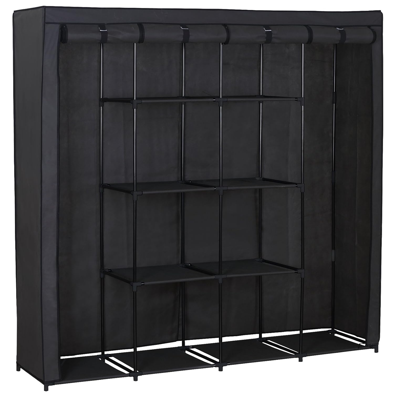 WOLTU SS5024gr Armoire de Rangement en Tissu Pliant,XXXL penderie de