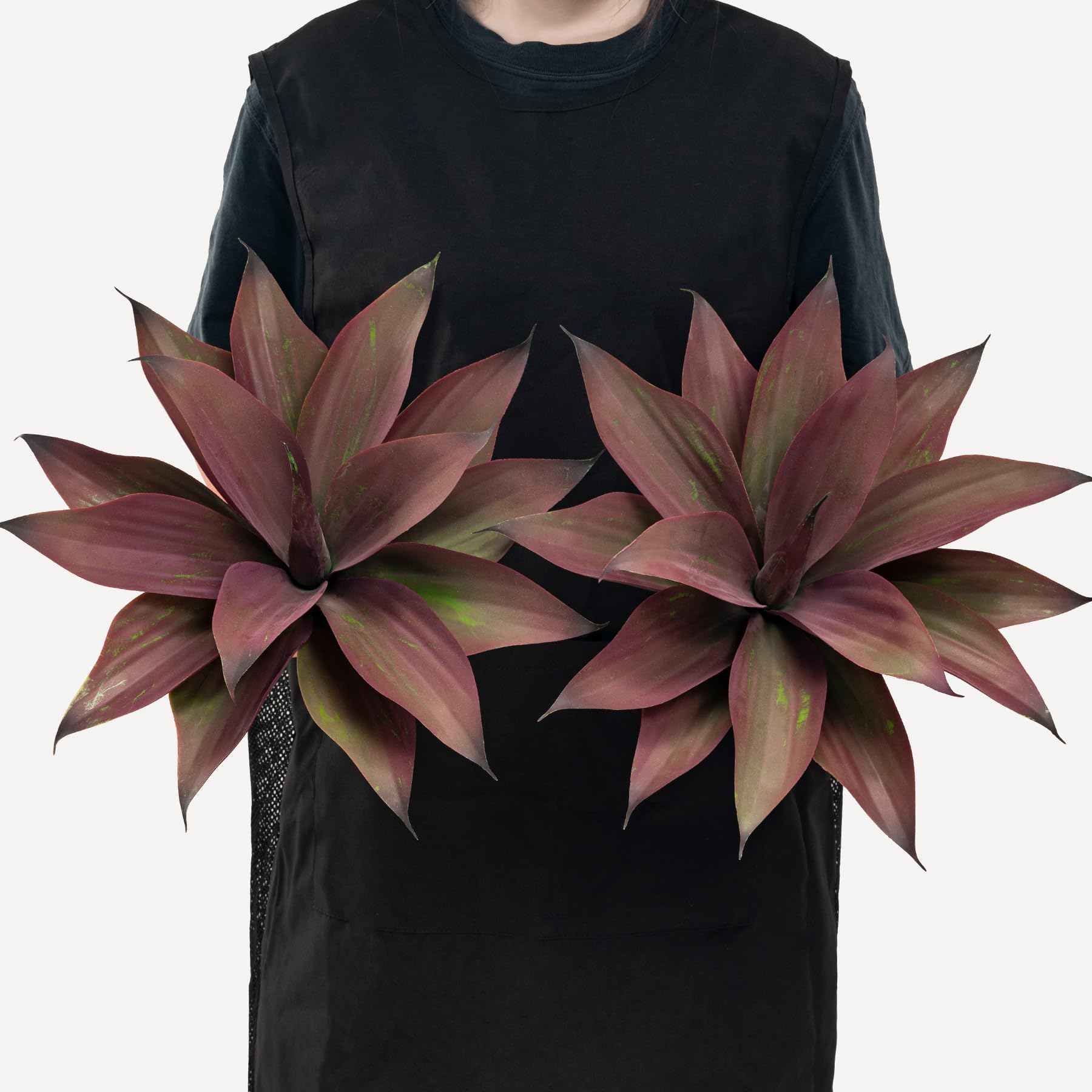 Photo 1 of Ttranewsoo Fake Plants Artificial Agave Plants 13.8" Large UV Resistant Fake Agave Planters for Indoor and Outdoor Decorating Tropical Plant Succulents Greenery Indoor Decor(2Pack, Purple