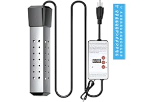 Cadrim 2000W Immersion Water Heater - Constant Temperature Electric Submersible Model With Stainless Steel Guard Cover and Bu