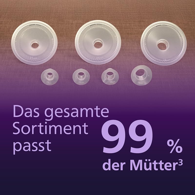 AVENT Hands-Free-Milchpumpen-Starter-Set, Motor in Krankenhausqualität, spiegelt den Trinkrhythmus des Babys wider, bis zu 85 Pumpbewegungen pro Minute, Modell SCD553/11
