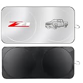 for Z71 Style Windshield Sun Shade 160 x 75 cm Compatible with Silverado 1500 2019-2026 Tahoe Suburban 2015-2025 Colorado 2015-2026 Accessories
