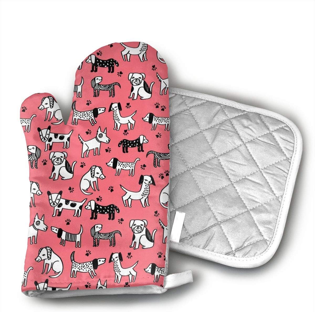 Best Coral Pink Oven Mitt