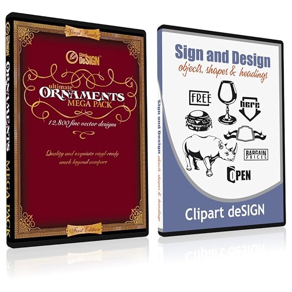Sign Clipart, Design Elements, Scrolls, Floral, Flourishes, Ornamental Panels + Frames Vinyl Cutter Plotter Vector Clip Art Images, Graphics on CD [includes Sign & Design as a FREE Bonus a $59 value]