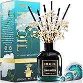 Ocean Breeze Reed Diffuser, Reed Diffuser Set 6.7 fl oz (200 ml) with 6 Reed Sticks, Home Fragrance Reed Diffuser for Bathroom Shelf House Bedroom Office Decor
