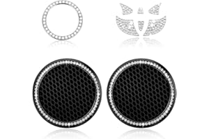 ZELLYA 4Pack Fit for Toyota Bling Interior Decoratiion Accessories,2Pcs Crystal Car Cup Holder Coasters, Bling Engine Start Stop Button Cover