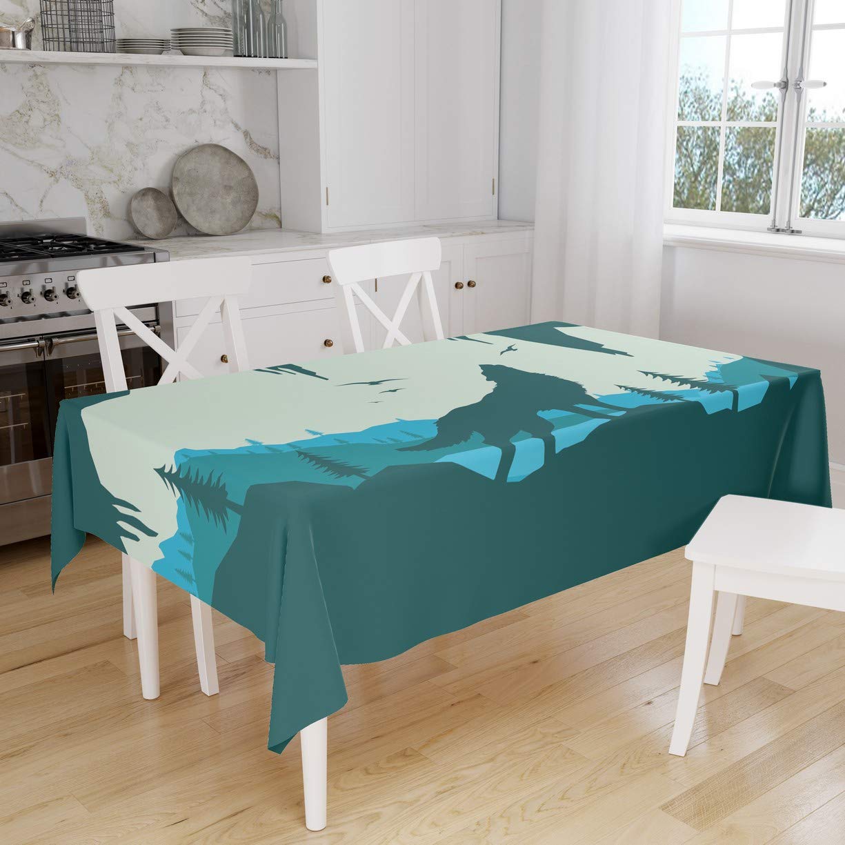 Bonamaison Kitchen Decoration, Tablecloth, 140cm x 160cm - Designed and Manufactured in Turkey