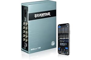Seventour P48E Car Audio DSP Digital Signal Processor,Car Equalizer built-in Amplifier,31-Band Graphic Equalizers,8-Channels Output,4-Channels Input,With APP/PC/Manual Control/Bluetooth/USB/Optical IN
