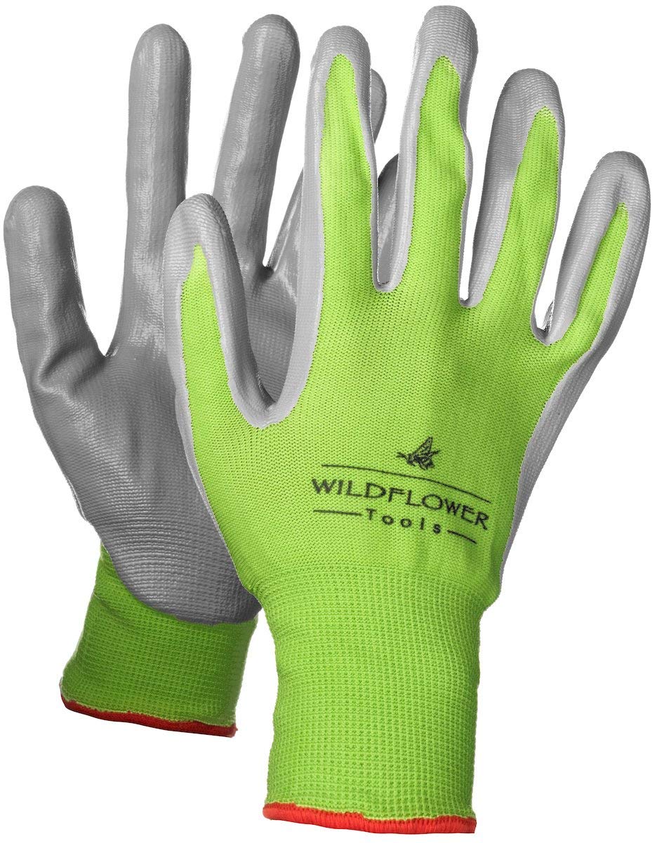 WILDFLOWER Tools Gardening Gloves for Women and Men - Nitrile Coating for Protection - Image 4