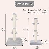 Dimaka 74cm Tall Cat Scratching Post Natural Sisal Rope Vertical Tree view 3