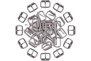 Swpeet 60Pcs 1 Inch / 25mm Heavy Duty Metal Ring Buckle Webbing Belts