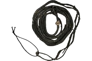 Latitude Outdoors Black Amsteel Daisy Chain with Rubber Cinched End Universally Compatible with Climbing Sticks with Versa Button-Style Attachment Points