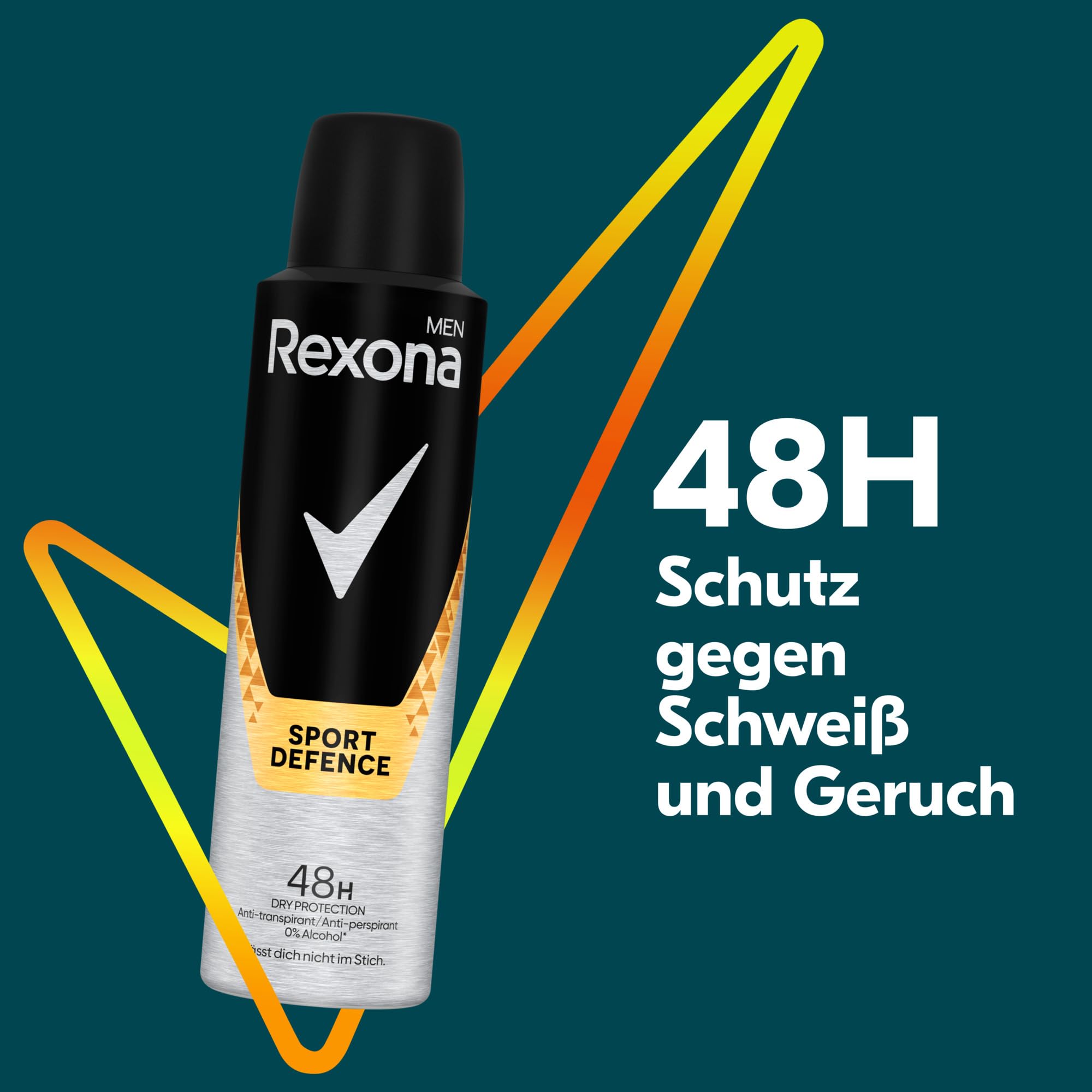 Rexona Men Anti Transpirant Spray Sport Defence Deospray mit 48 Stunden Schutz gegen Körpergeruch und Achselnässe mit Anti-Transpirant-Technologie 6x 150 ml 3