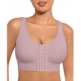 FeelinGirl Mastectomy Bras for Women Compression Post Op Surgery Bra Front Closure Surgical Recovery Everyday Bra