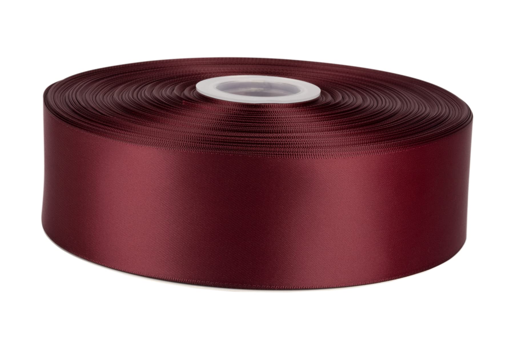 Fondersy 91 Meters Burgundy Double Faced Satin Ribbon - 50mm Width for Wedding, Gift Wrapping, Floral Arrangement and Crafts