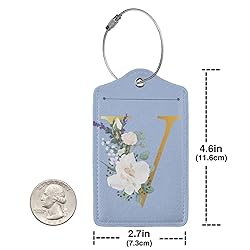 2 PCS Flower Lette V Luggage Tag for Suitcases