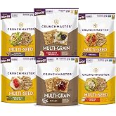Crunchmaster Multiseed &amp; Multigrain Crackers Variety Pack, &ndash; Original, Rosemary Olive Oil, Roasted Garlic &amp; Everything, Sea Salt, Aged White Cheddar (6 Count)