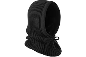 Gopaice Winter Hat Knit Balaclava Hooded Scarf Head Cover Beret Neck Ski Warmer Unisex