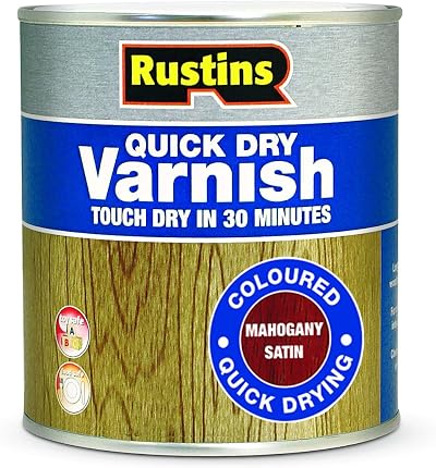 Rustins Quick Dry Varnish Mahogany 1l - Interior Woodwork Finish