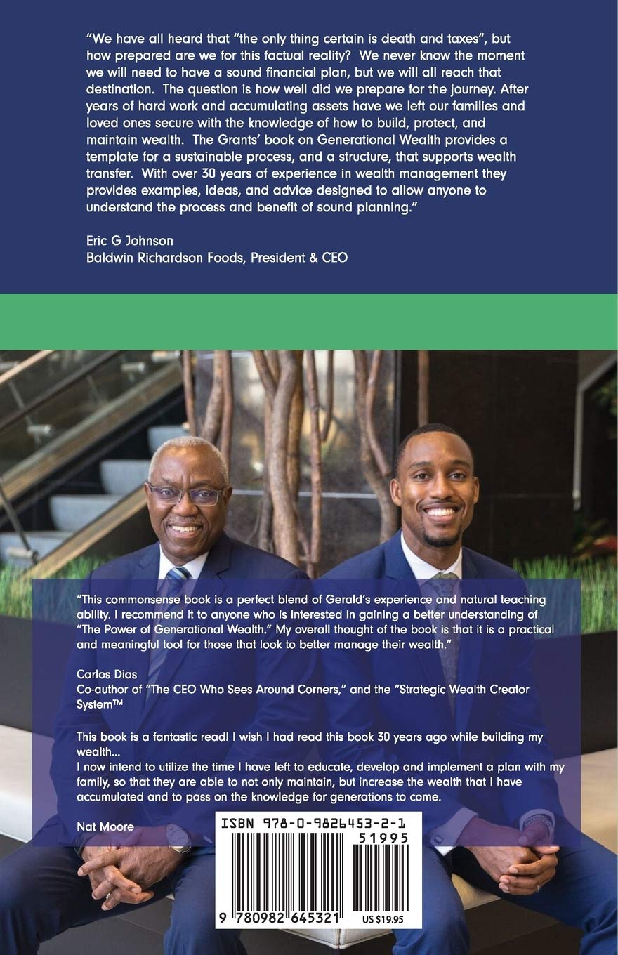 The Power Of Generational Wealth It S More Than Dollars And Cents Grant Jr Gerald C Grant Iii Gerald C 9780982645321 Amazon Com Books