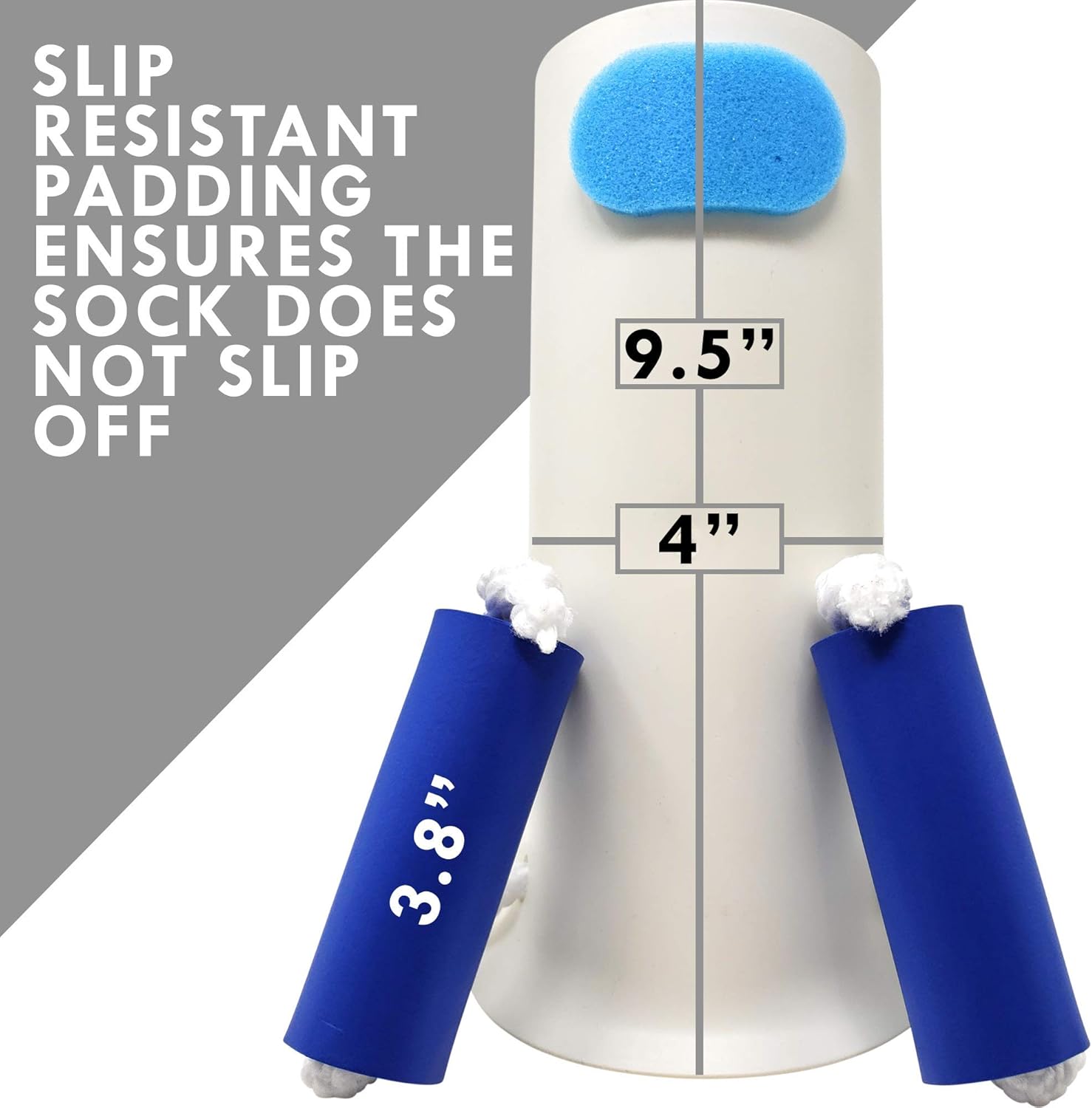 Mars Wellness Deluxe Molded Sock Aid Donner - Foam Grip Handles - 31" Adjustable Cords - Compression Sock Helper Stocking Slider - Elderly, Senior, Pregnant Diabetics - 1 Pack: Health & Personal Care