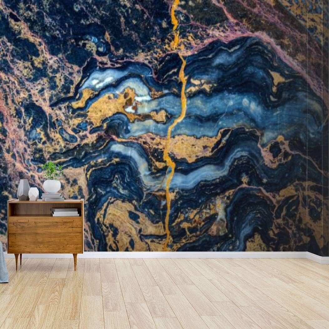onyx marble,blue,orange, yellow, red, green, brown,beijing,china,asia Canvas Print Wallpaper Wall Mural Self Adhesive Peel & Stick Wallpaper Home Craft Wall Decal Wall Poster Sticker for Living Room