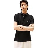 Tommy Hilfiger Men's Short Sleeve Polo Shirts in Slim Fit with Stretch and Organic Pique Cotton