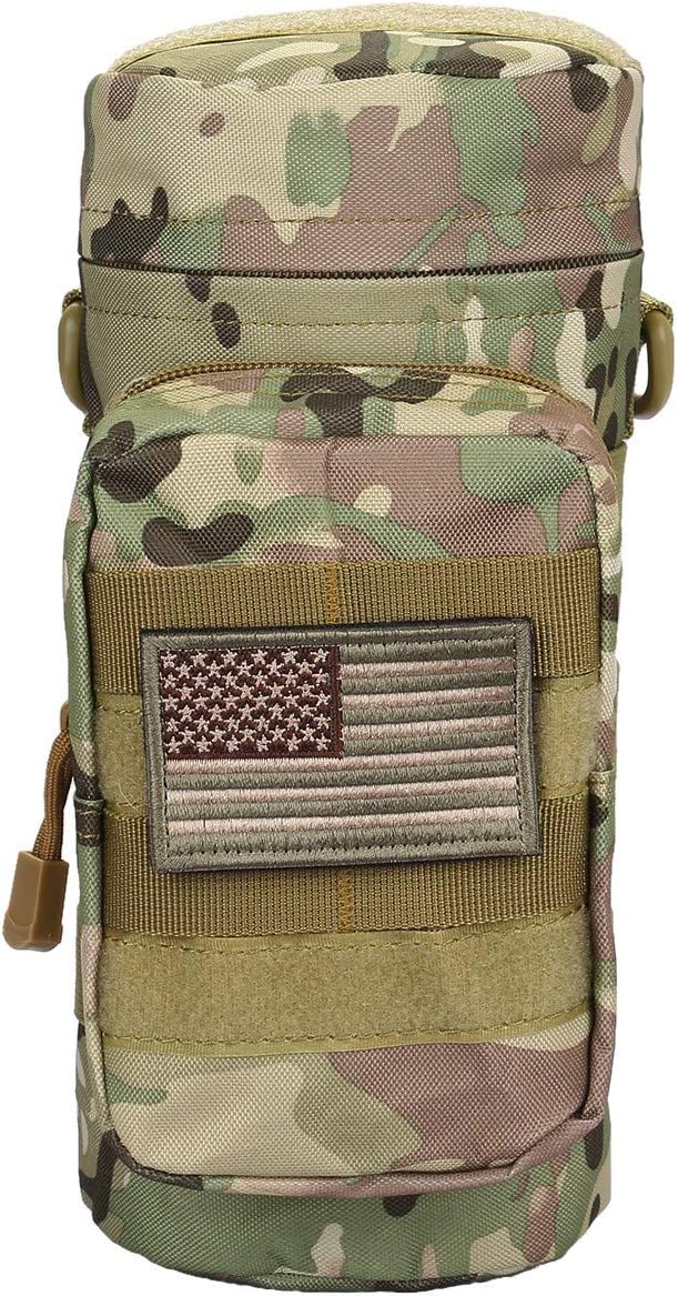 Sportmusies Military Tactical Molle Water Bottle Pouch Carry Bag for Outdoor Activities
