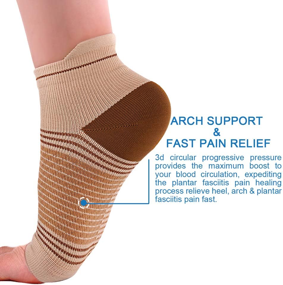 6 Pairs Plantar Fasciitis Compression Sleeve Best Plantar