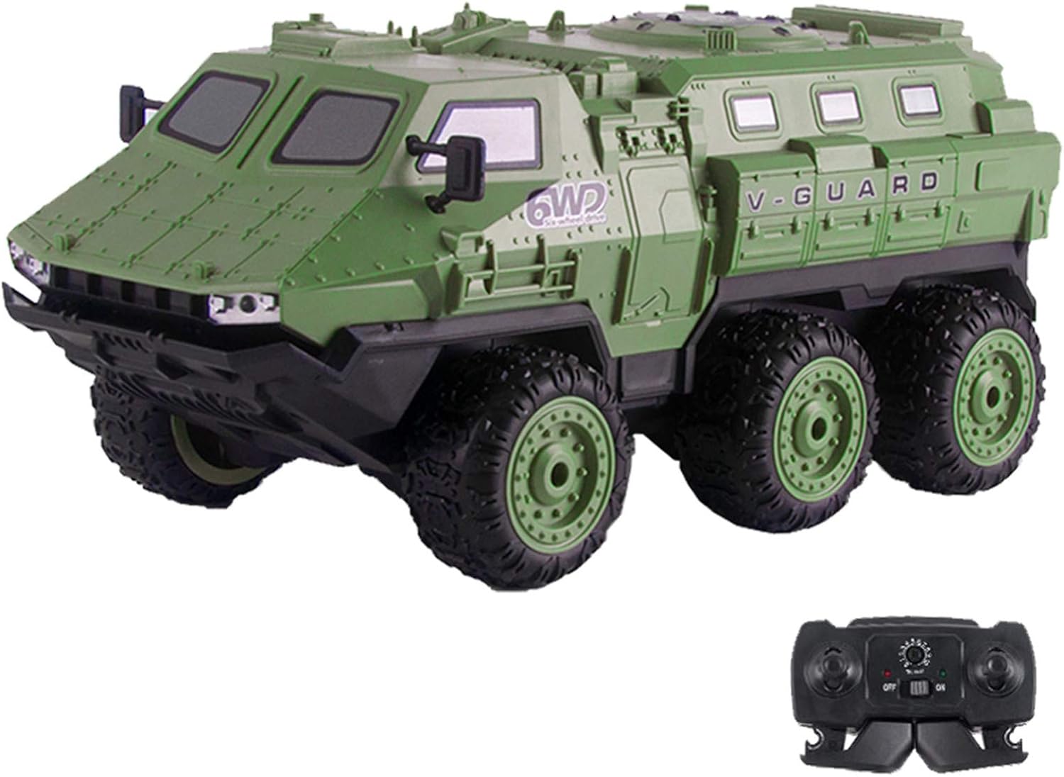 Amazon Co Jp 6wdフルスケール1 166輪駆動リモコン高速装甲車両2 4gトラックモデルは60分間使用でき 男の子と子供に適しています グリーン スポーツ アウトドア