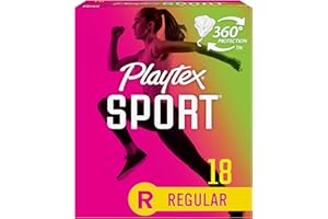 Playtex Sport Tampons, Regular Absorbency, Fragrance-Free - 18ct