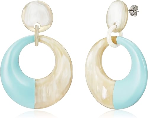 Amazon ヴァンドーム ブティック Vendome Boutique Story 5月号掲載 水牛ミントカラー サークルピアス Vbra9036 Xb ピアス 通販