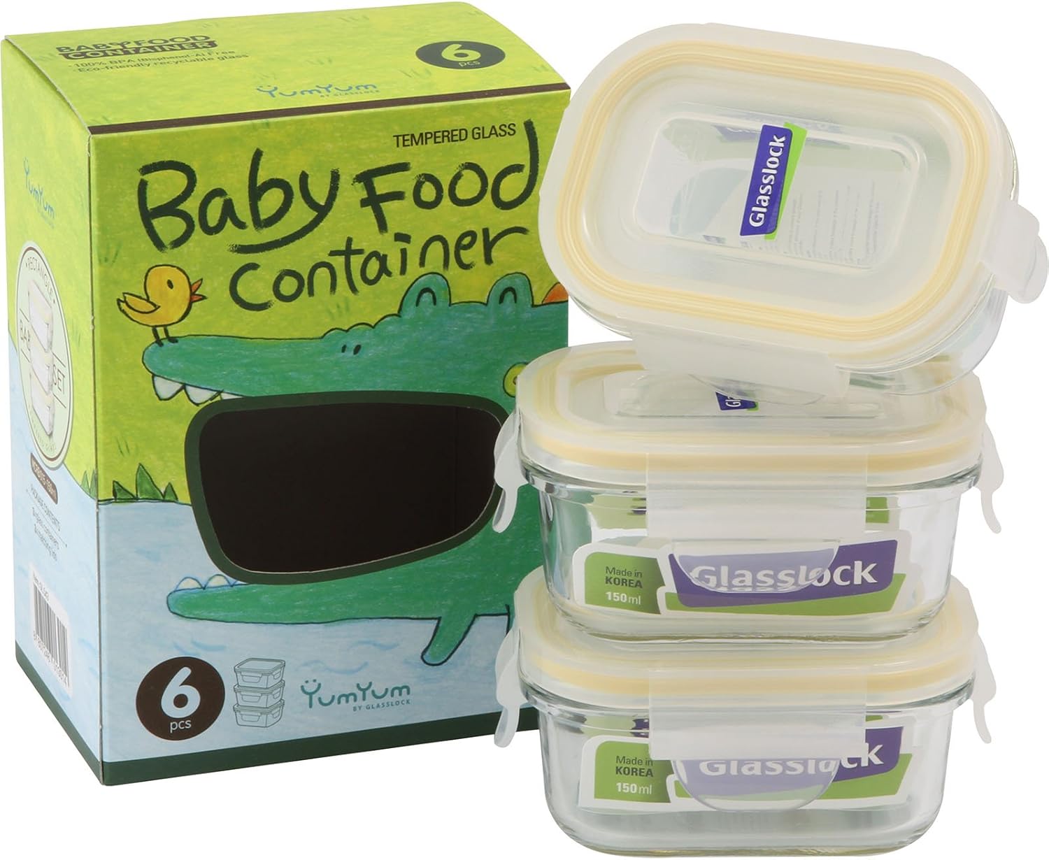 Glasslock 6-Piece Rectangle Baby Box Set, Mini (3 count)