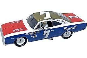 Carrera 30945 Plymouth Road Runner No. 7 1:32 Scale Digital Slot Car Racing Vehicle for Carrera Digital Slot Car Race Tracks, Red, Blue, White, Gold