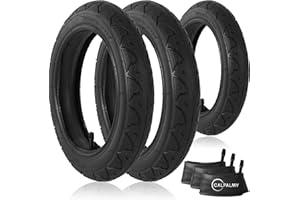 CalPalmy 12.5'' Front and 16'' Back Wheel Replacement Tubes and Tires | Compatible with BoB Stroller Tire Tube Revolution SE/
