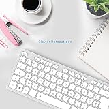 B.FRIENDIT KB1430-SVWH-FR Membrane USB Keyboard 104 Keys AZERTY French Layout view 5
