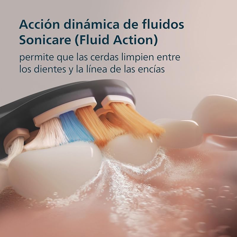 Escova de dentes elétrica Sonicare DiamondClean 9900 Prestige, com SenseIQ & App, 5 modos, 3 intensidades, carregador de mala de viagem, preto, modelo HX9992/43, preto, 4 cabeças