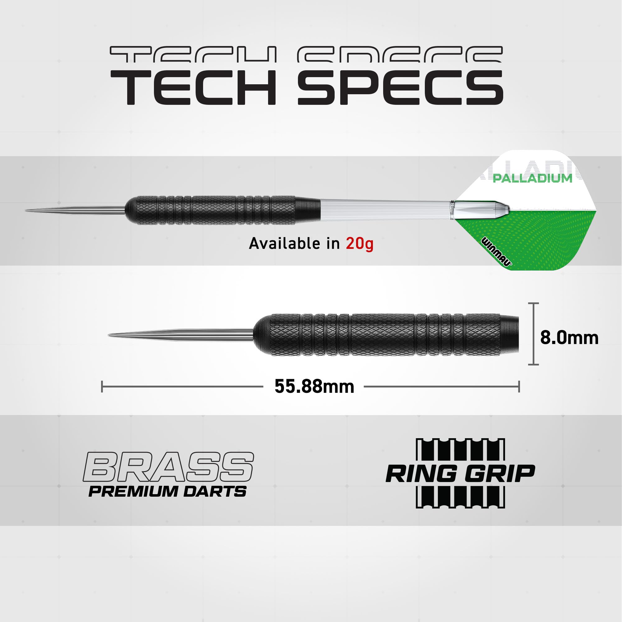 WINMAU Diamond Plus Dartscheibe Steeldart Set – Professionelles Sisal-Dartboard mit schwarzem Schrank, 2 Dart-Sets, Abwurflinie, Kreide & Handtuch. Komplettes Dartboard-Set für Zuhause. 7