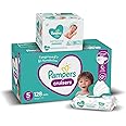 Diapers Size 5, 128 Count and Baby Wipes - Pampers Cruisers Disposable Baby Diapers and Water Baby Wipes Sensitive Pop-Top Packs, 336 Count (Packaging May Vary)