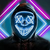 Purge Mask Light up Halloween LED Costume Accessories for Adult Men