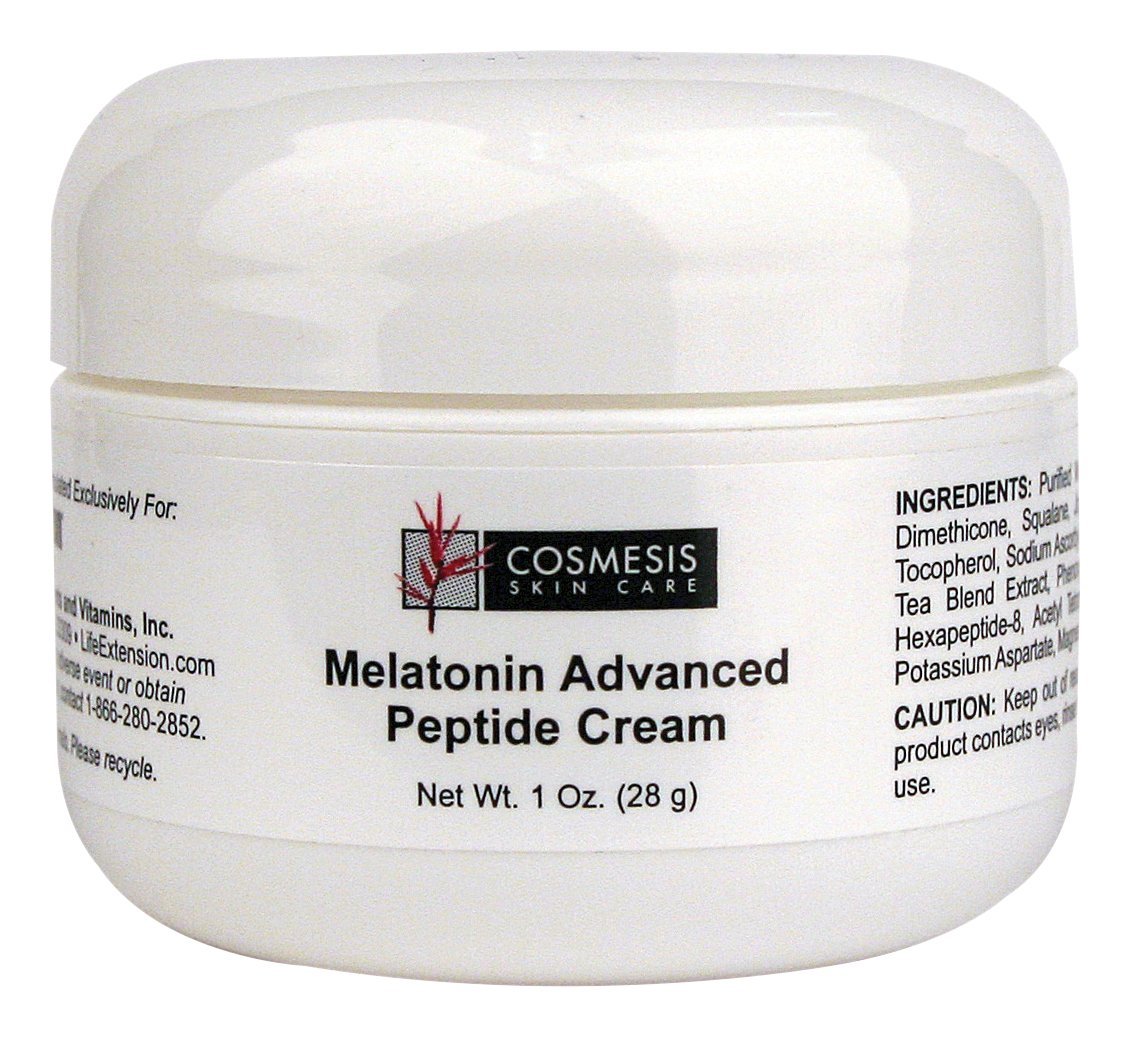 Cosmesis Life Extension Melatonin Advanced Peptide Cream, 1 Ounce