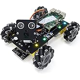 Freenove Mecanum Wheel Car Kit for Raspberry Pi 5 4 B 3 B+ Zero 2 W, Face Tracking, Line Tracking, Light Tracing, Obstacle Av