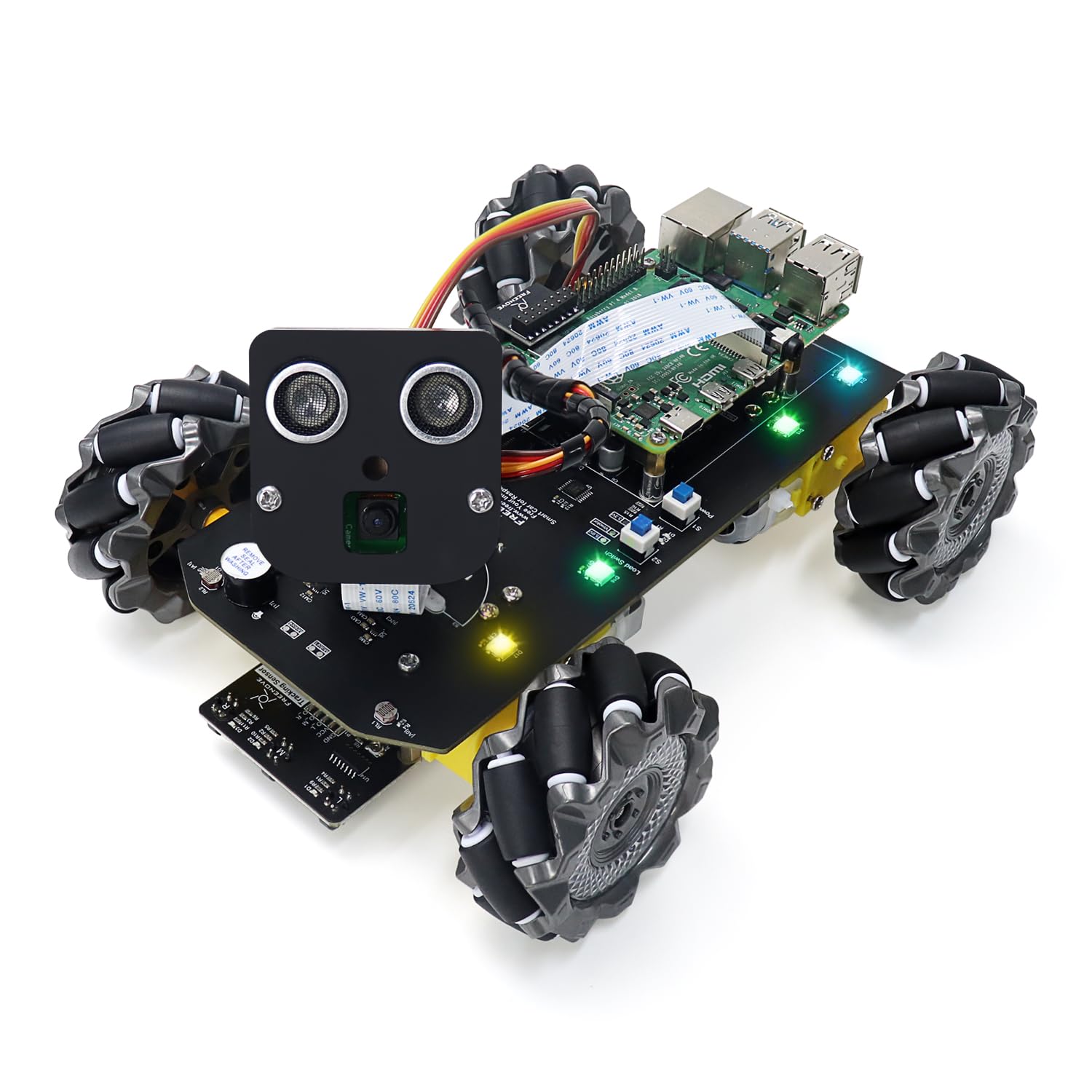 Photo 1 of Freenove Mecanum Wheel Car Kit for Raspberry Pi 5 4 B 3 B+ Zero 2 W, Face Tracking, Line Tracking, Light Tracing, Obstacle Avoidance, App Control, Camera, Servo (Raspberry Pi NOT Included)